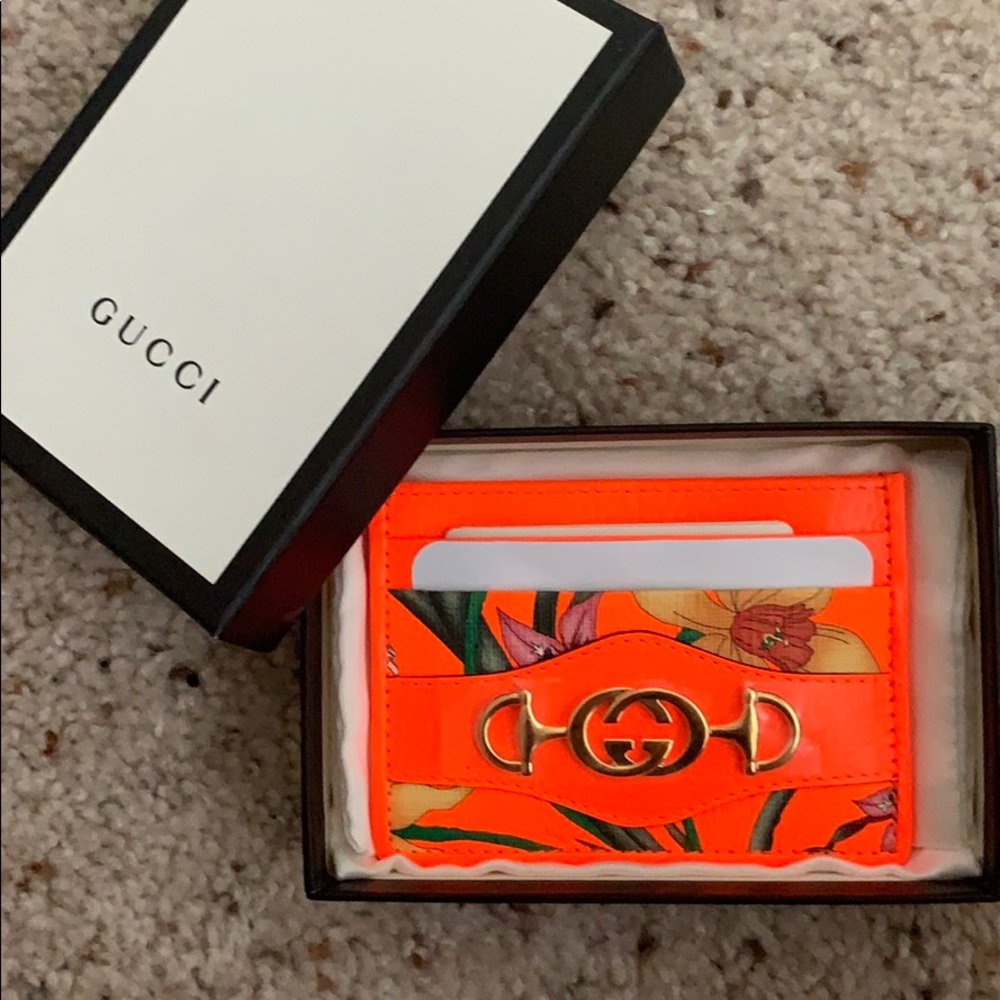 Gucci Floral Card Holder